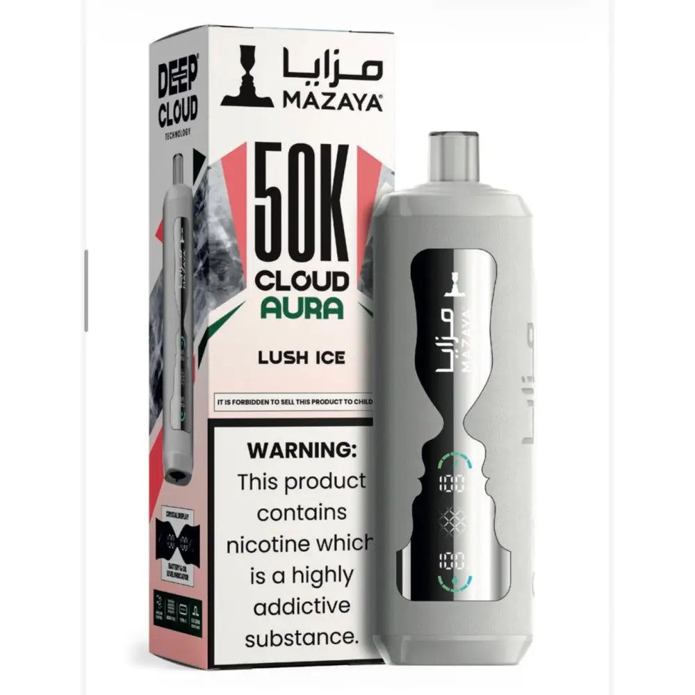 Mazaya Cloud Aura 50000 Puffs Disposable Vape - Lush Ice - Disposable Vape - Vapes Uae