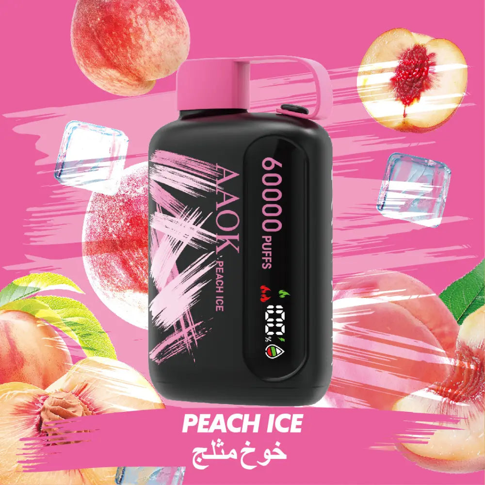 Aaok 60000 Puffs Disposable Vape - Peach Ice - Disposable Vape - Vapes Uae