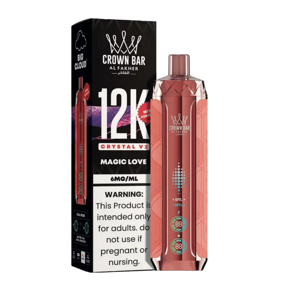 Al Fakher Crown Bar Crystal V2 12000 Puffs Disposable Vape - Magic Love - Disposable Vape - Vapes Uae