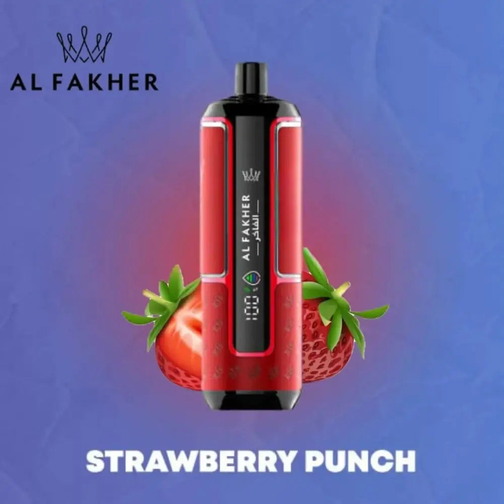 Al Fakher Crown Bar Hypermax 15000 Puffs Disposable Vape - Strawberry Punch - Disposable Vape - Vapes Uae