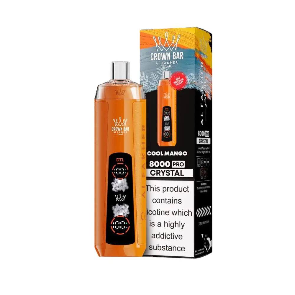 Al Fakher Crystal 8000 Puffs Disposable Vape - Cool Mango - Disposable Vape - Vapes Uae