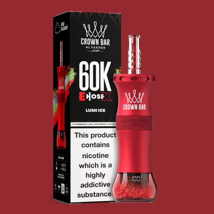 Al Fakher E-hose x Crown Bar 60000 Puffs Disposable Vape - Lush Ice - Disposable Vape - Vapes Uae