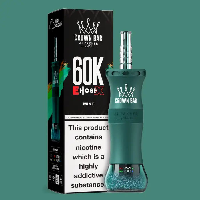 Al Fakher E-hose x Crown Bar 60000 Puffs Disposable Vape - Mint - Disposable Vape - Vapes Uae
