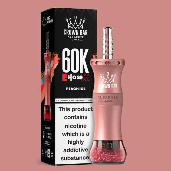 Al Fakher E-hose x Crown Bar 60000 Puffs Disposable Vape - Peach Ice - Disposable Vape - Vapes Uae