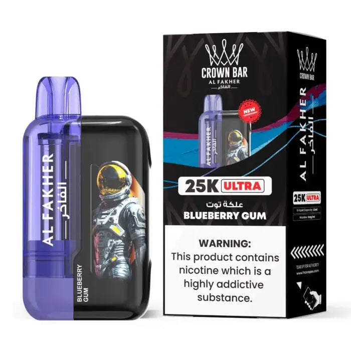 Al Fakher Ultra 25000 Puffs Disposable Vape - Blueberry Gum - Disposable Vape - Vapes Uae