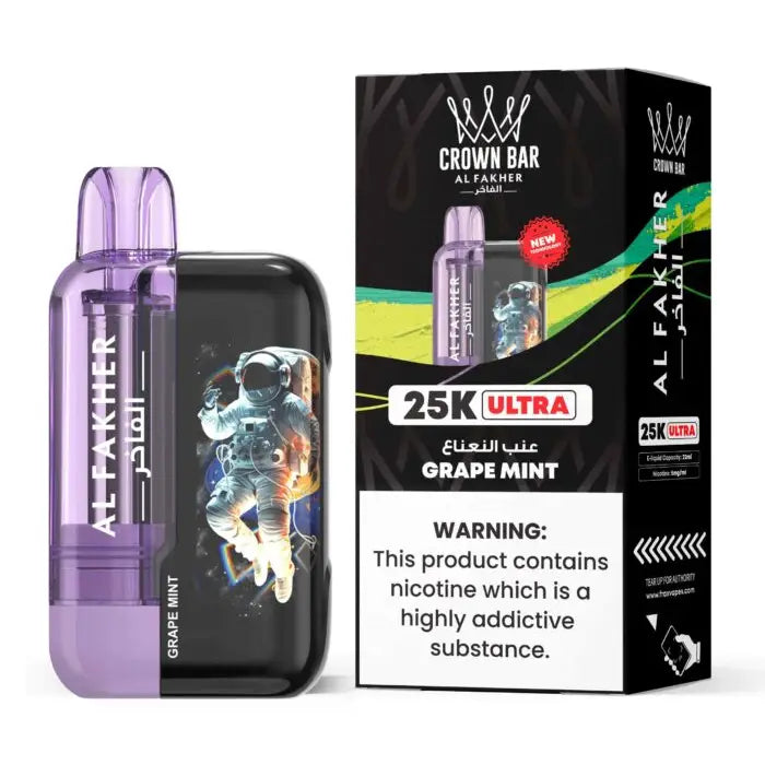 Al Fakher Ultra 25000 Puffs Disposable Vape - Grape Mint - Disposable Vape - Vapes Uae