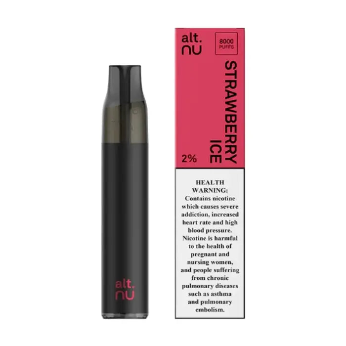Alt Nu 8000 Puffs Disposable Vape - Strawberry Ice - Disposable Vape - Vapes Uae