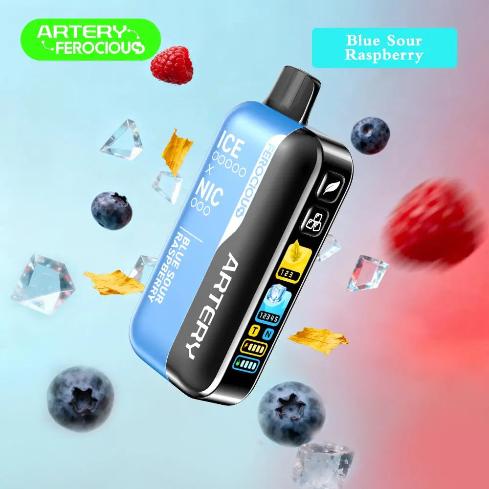 Artery Ferocious Cl6 50000 Puffs Disposable Vape - Blue Sour Raspberry - Disposable Vape - Vapes Uae