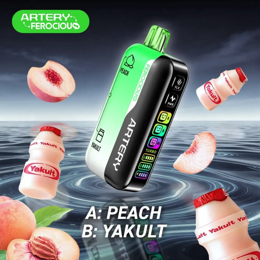 Artery Ferocious Cl6 60000 Puffs Disposable Vape - Peach / Yakult - Disposable Vape - Vapes Uae