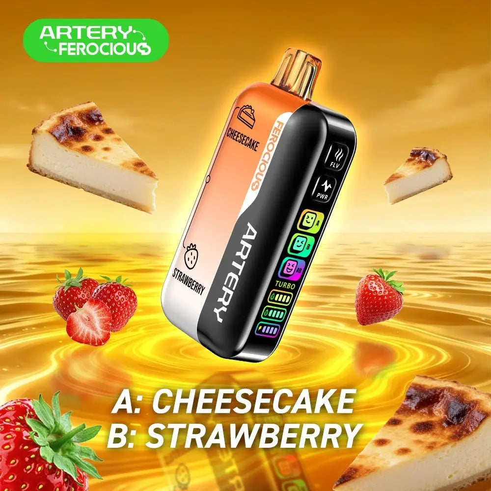 Artery Ferocious Cl6 60000 Puffs Disposable Vape - Cheesecake / Strawberry - Disposable Vape - Vapes Uae