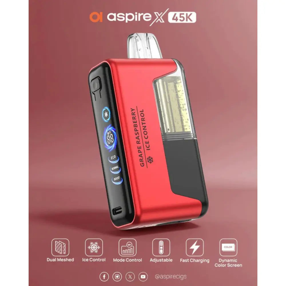 Aspire x 45000 Puffs Disposable Vape - Grape Raspberry - Disposable Vape - Vapes Uae