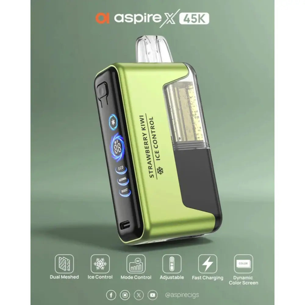 Aspire x 45000 Puffs Disposable Vape - Strawberry Kiwi - Disposable Vape - Vapes Uae