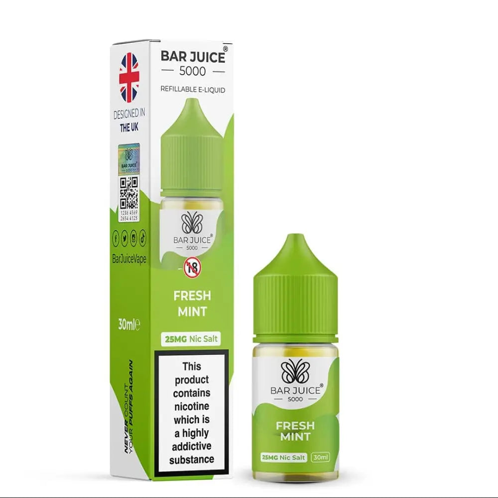 Bar Juice 5000 Nic Salt E-liquid - Fresh Mint / 25mg - E-liquid - Vapes Uae