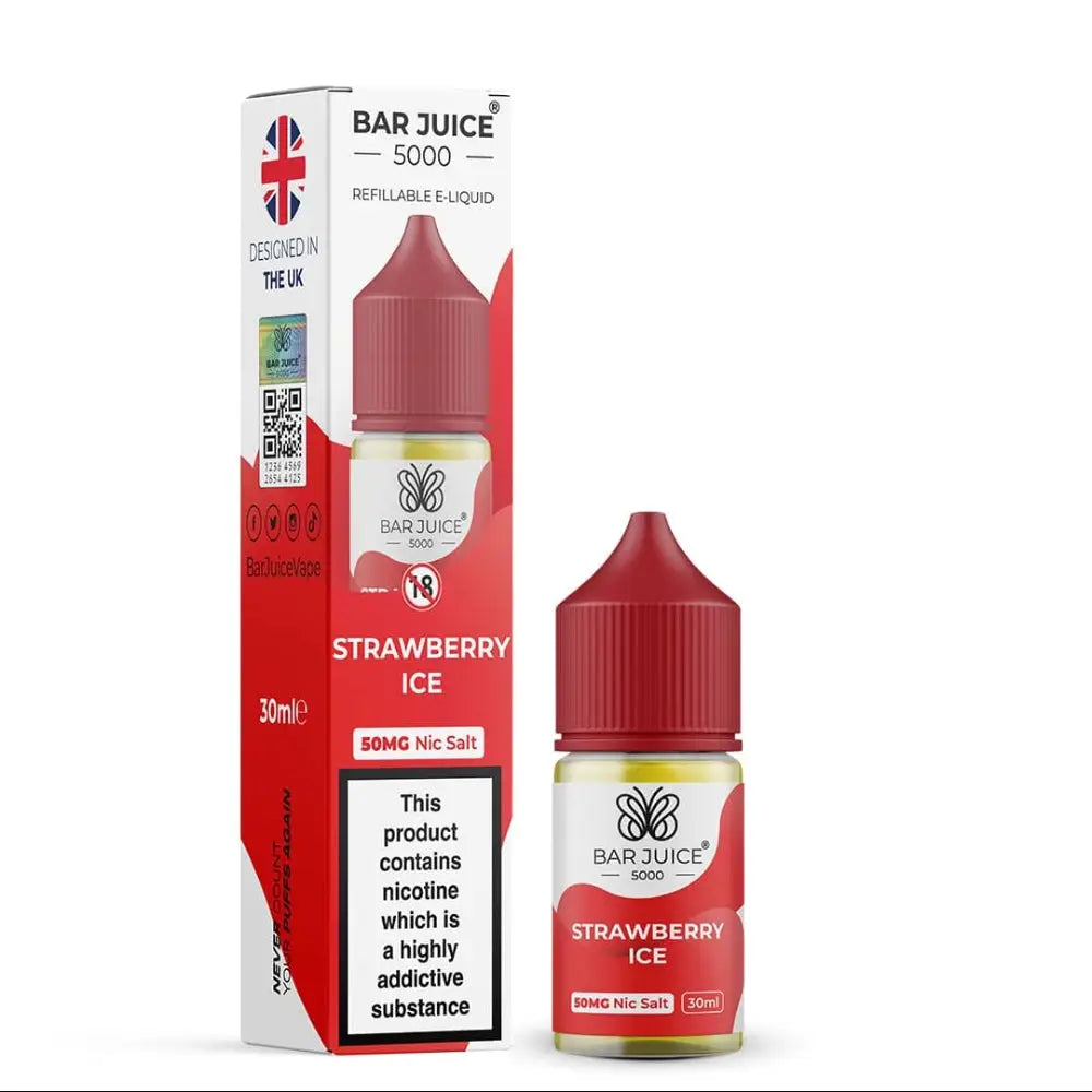 Bar Juice 5000 Nic Salt E-liquid - Strawberry Ice / 25mg - E-liquid - Vapes Uae