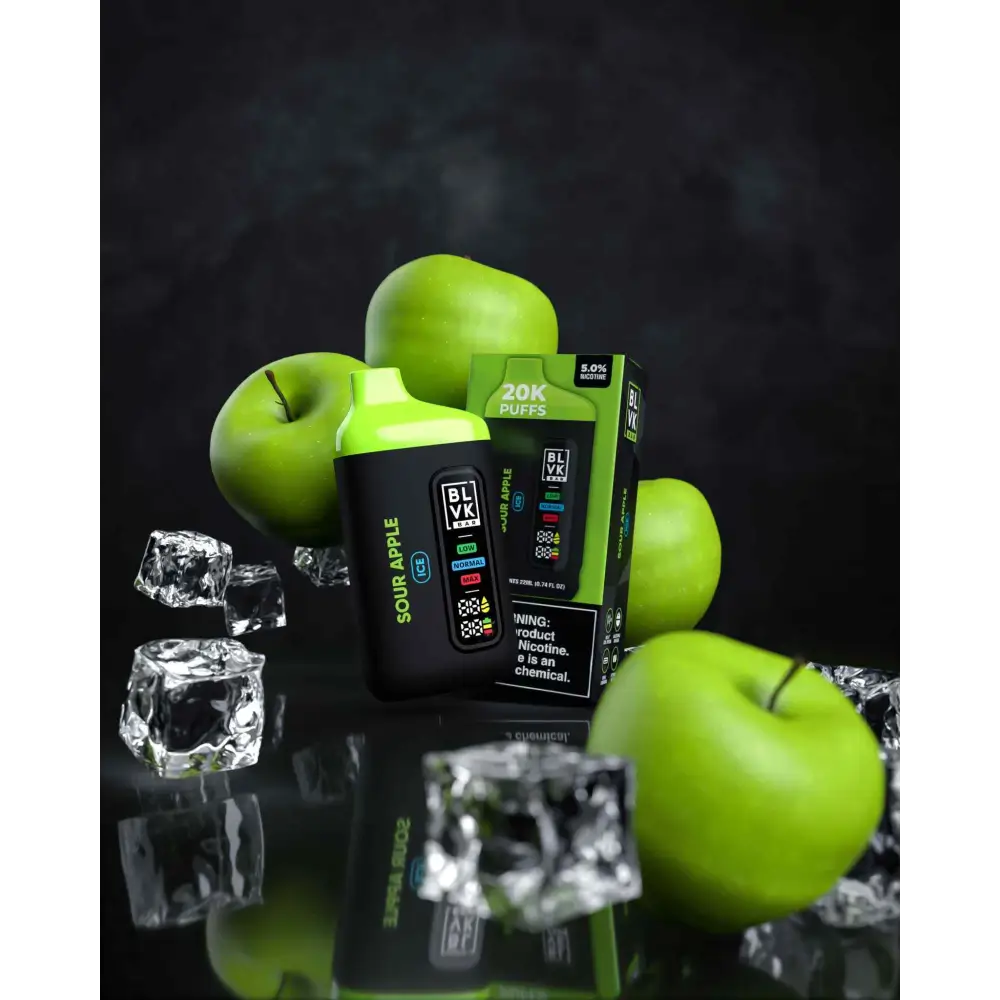 Blvk Bar 20000 Puffs Disposable Vape - Sour Apple - Disposable Vape - Vapes Uae