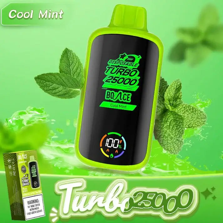 Bounce Turbo 25000 Puffs Disposable Vape - Cool Mint - Disposable Vape - Vapes Uae