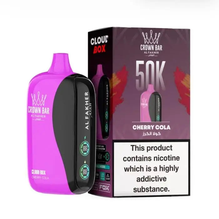 Crown Bar Al Fakher Cloud Box 50000 Puffs Disposable Vape - Cherry Cola - Disposable Vape - Vapes Uae