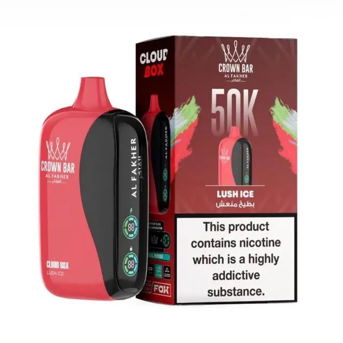 Crown Bar Al Fakher Cloud Box 50000 Puffs Disposable Vape - Lush Ice - Disposable Vape - Vapes Uae