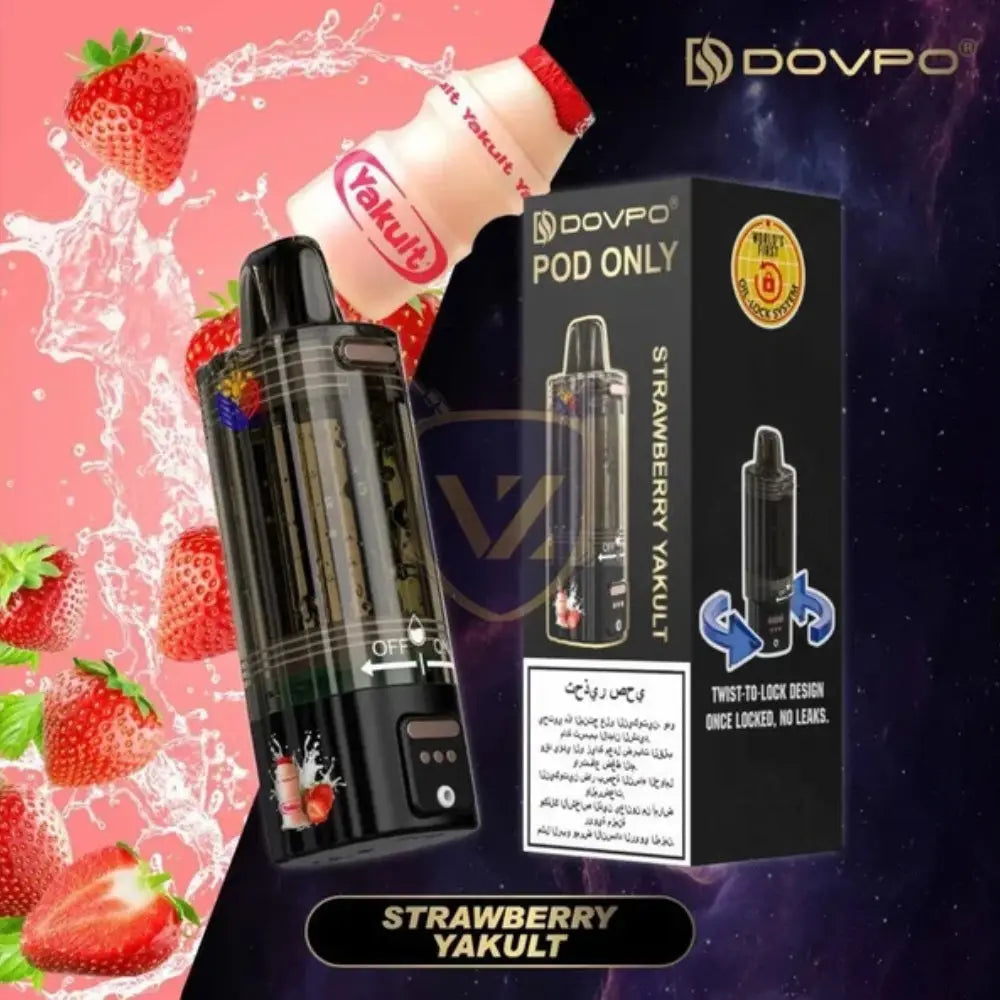 Dovpo 30000 Replacement Pod System - Strawberry Yakult - Vape Device - Vapes Uae