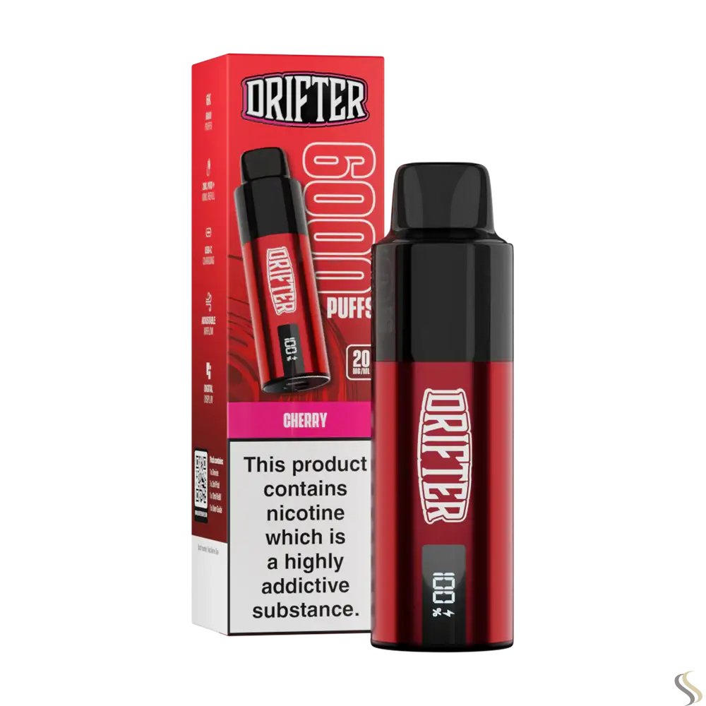 Drifter 6000 Puffs Disposable Vape - Cherry - Disposable Vapes - Vapes Uae