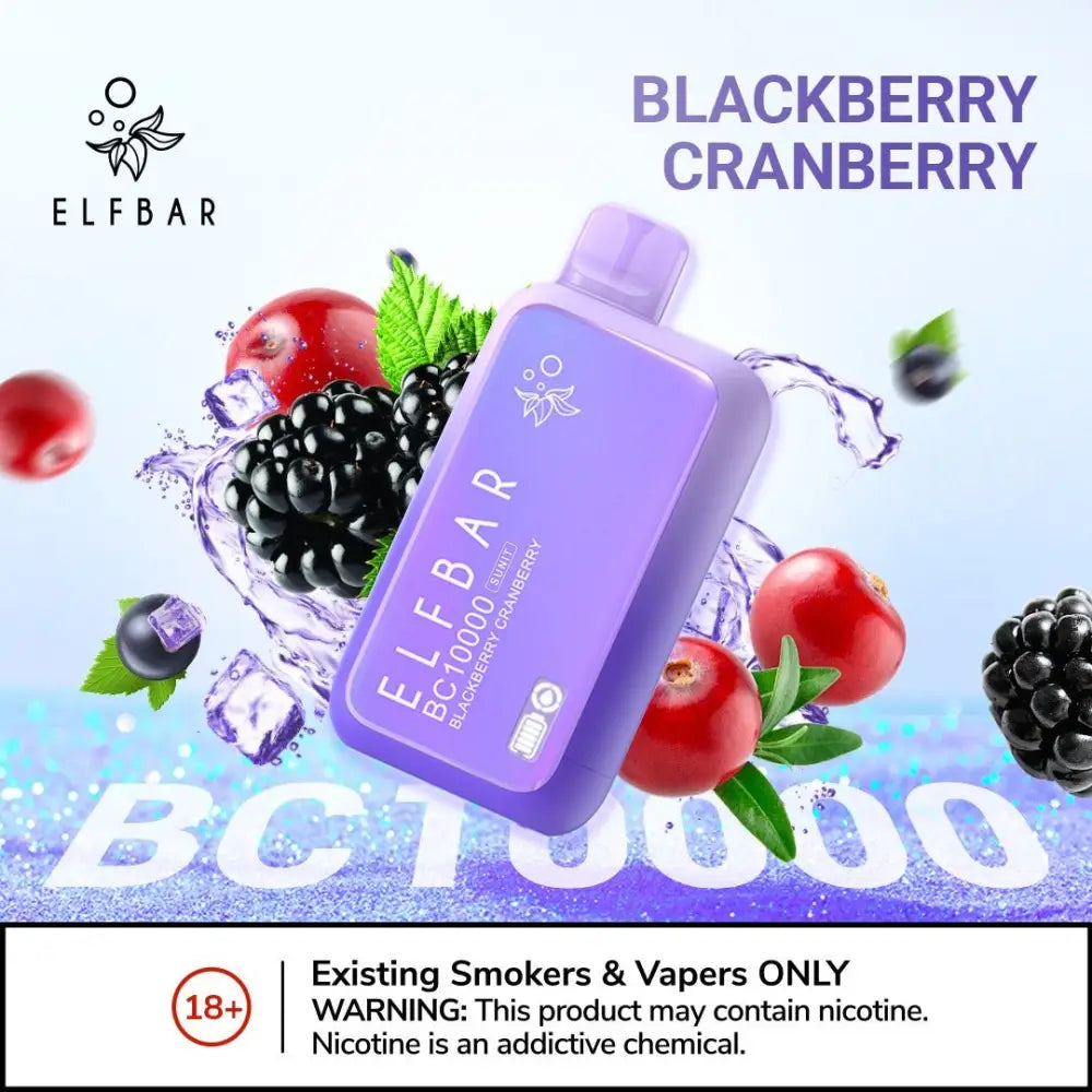 Elfbar Bc10000 Puffs Disposable Vape - Blackberry Cranberry - Disposable Vape - Vapes Uae