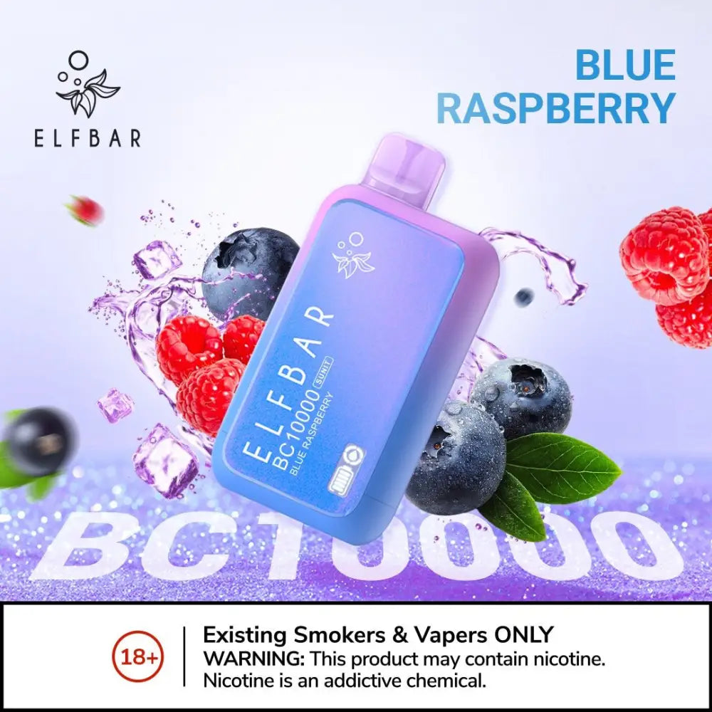 Elfbar Bc10000 Puffs Disposable Vape - Blue Raspberry - Disposable Vape - Vapes Uae