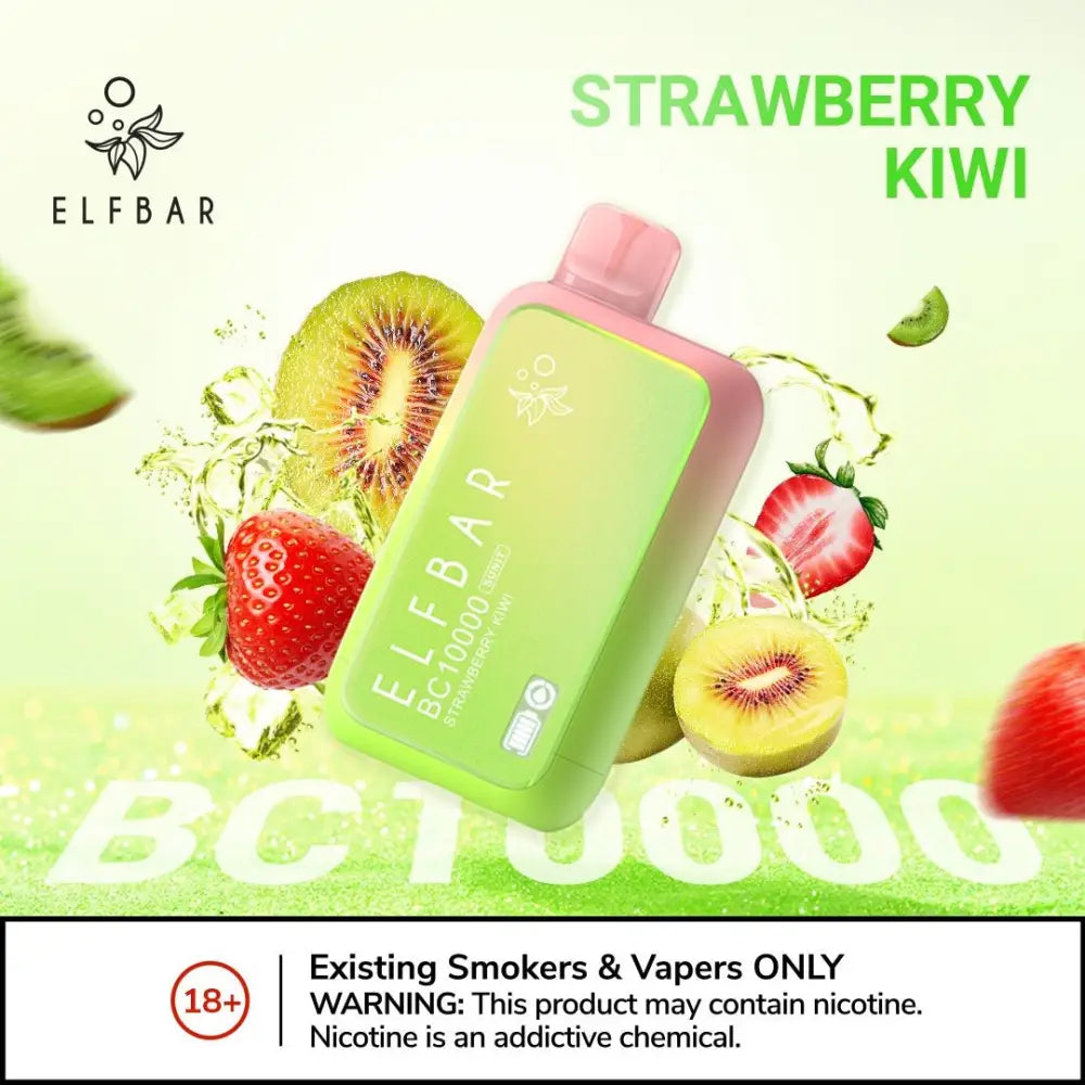 Elfbar Bc10000 Puffs Disposable Vape - Strawberry Kiwi - Disposable Vape - Vapes Uae
