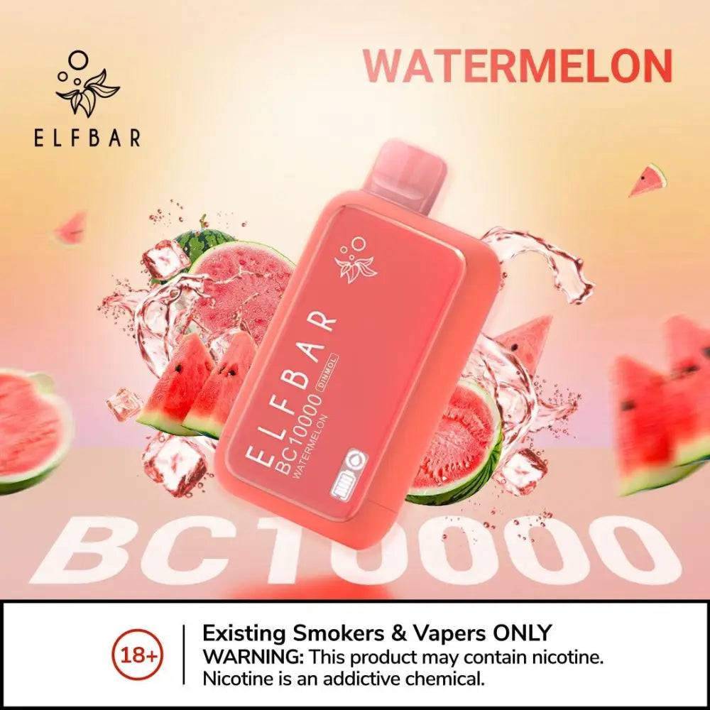 Elfbar Bc10000 Puffs Disposable Vape - Watermelon - Disposable Vape - Vapes Uae