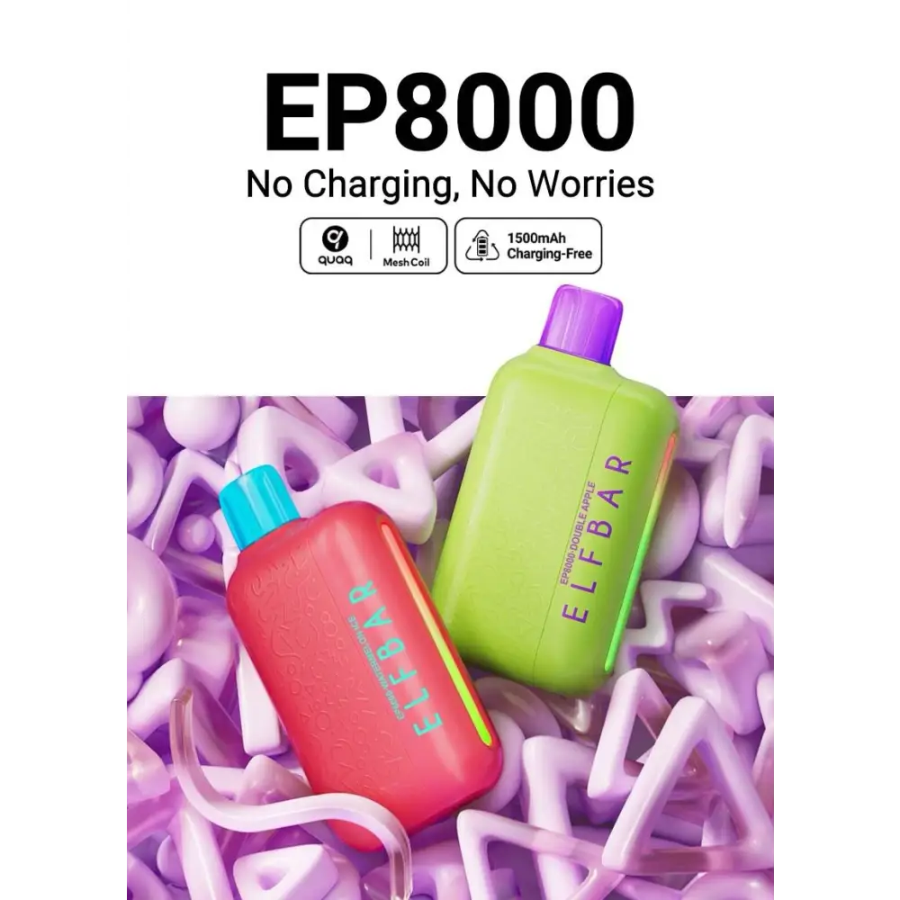Elfbar Ep8000 Puffs Disposable Vape - Black Razz Ice - Disposable Vape - Vapes Uae