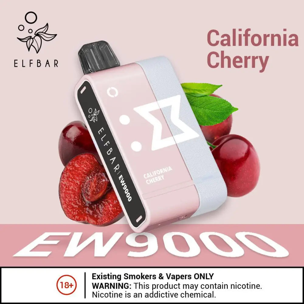 Elfbar Ew9000 Puffs Disposable Vape Pods - California Cherry - Disposable Vape - Vapes Uae