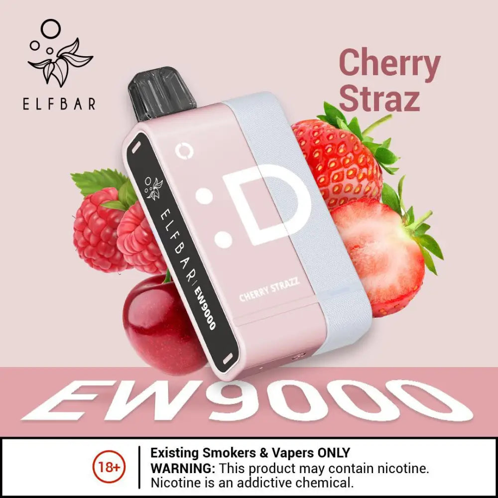Elfbar Ew9000 Puffs Disposable Vape Pods - Cherry Strazz - Disposable Vape - Vapes Uae