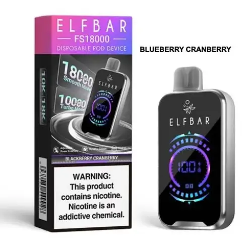 Elfbar Fs18000 Puffs Disposable Vape - Blackberry Cransberry - Disposable Vape - Vapes Uae