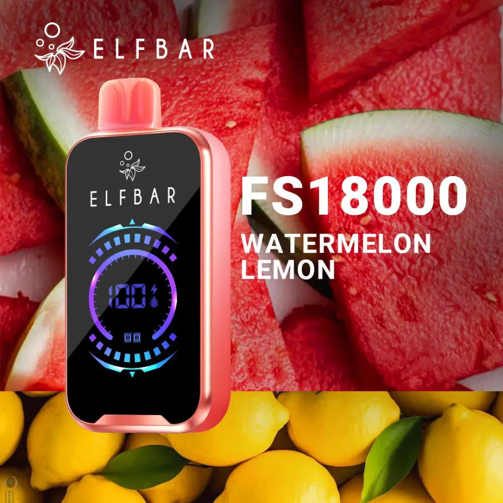 Elfbar Fs18000 Puffs Disposable Vape - Watermelon Lemon - Disposable Vape - Vapes Uae