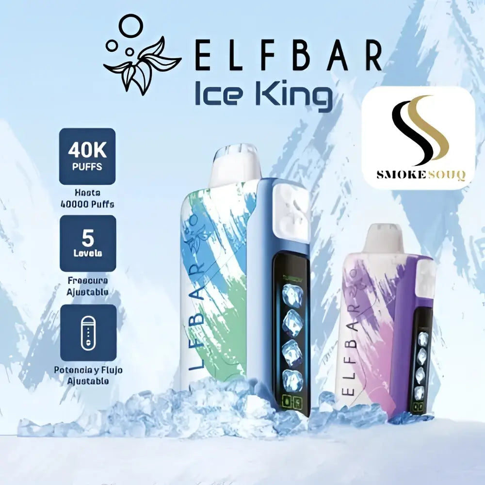 Elfbar Ice King 30000 Puffs Disposable Vape - Sayf Watermelon Peach Lemonade - Disposable Vape - Vapes Uae