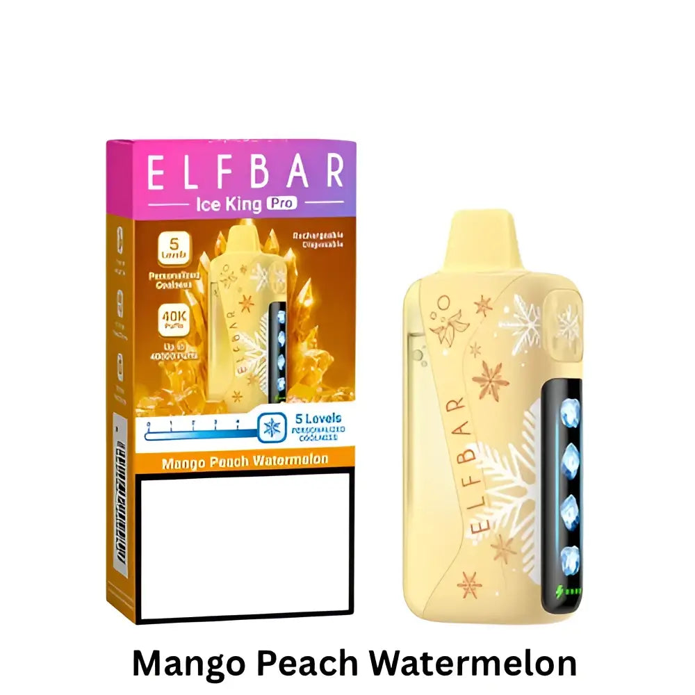 Elfbar Ice King Pro 40000 Puffs Disposable Vape - Mango Peach Watermelon - Disposable Vape - Vapes Uae