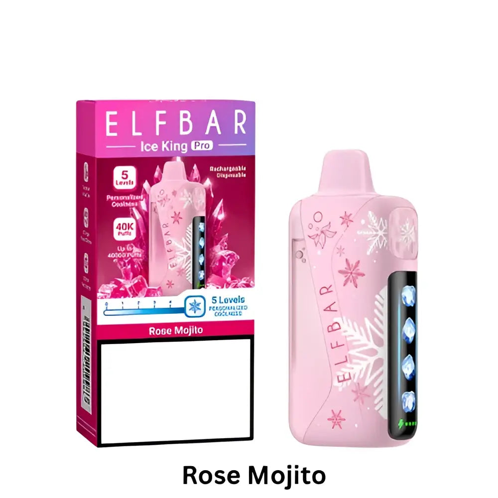 Elfbar Ice King Pro 40000 Puffs Disposable Vape - Rose Mojito - Disposable Vape - Vapes Uae