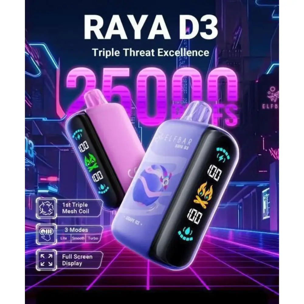 Elfbar Raya D3 25000 Puffs Disposable Vape - Mango Peach - Disposable Vape - Vapes Uae