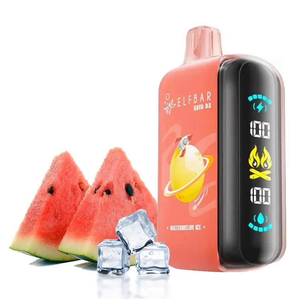 Elfbar Raya D3 25000 Puffs Disposable Vape - Watermelon Ice - Disposable Vape - Vapes Uae