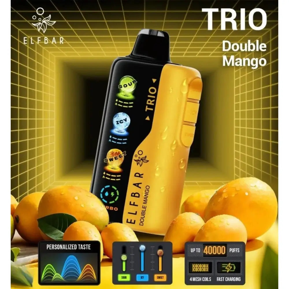 Elfbar Trio 40000 Puffs Disposable Vape - Double Mango - Disposable Vape - Vapes Uae
