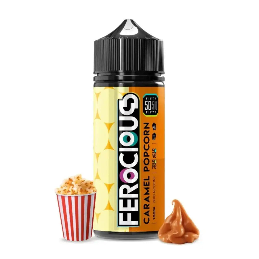 Ferocious Desserts & Thirsty Range Vape Juice E-liquid - Caramel Popocorn (dessert Range) / 3mg + 60ml - E-liquid