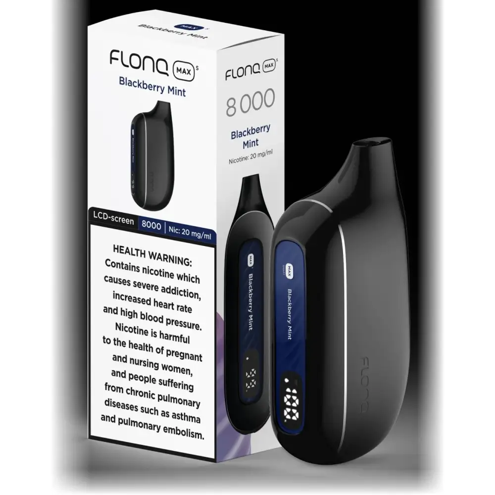 Flonq 8000 Puffs Disposable Vape - Black Berry Mint - Disposable Vape - Vapes Uae