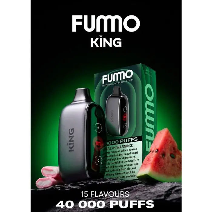 Fumo King 40000 Puffs Disposable Vape - Watermelon Bubble Gum - Disposable Vape - Vapes Uae