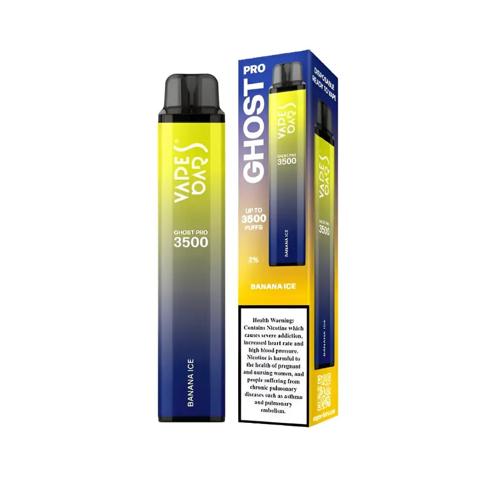 Ghost Pro Vape Bar 3500 Puffs Disposable Vape - Banana Ice - Disposable Vape - Vapes Uae