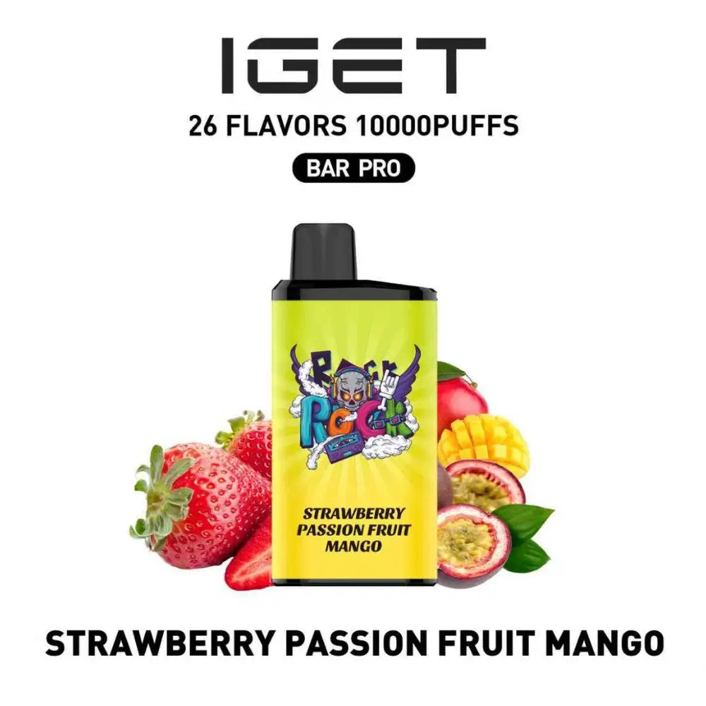 Iget Bar Pro 10000 Puffs Disposable Vape - Strawberry Passion Fruit Mango - Disposable Vape - Vapes Uae