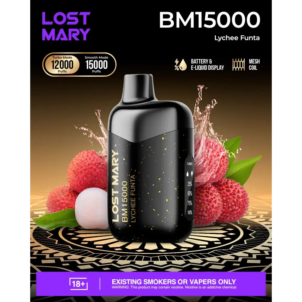 Lost Mary Bm15000 Puffs Disposable Vape - Lychee Funta - Disposable Vape - Vapes Uae