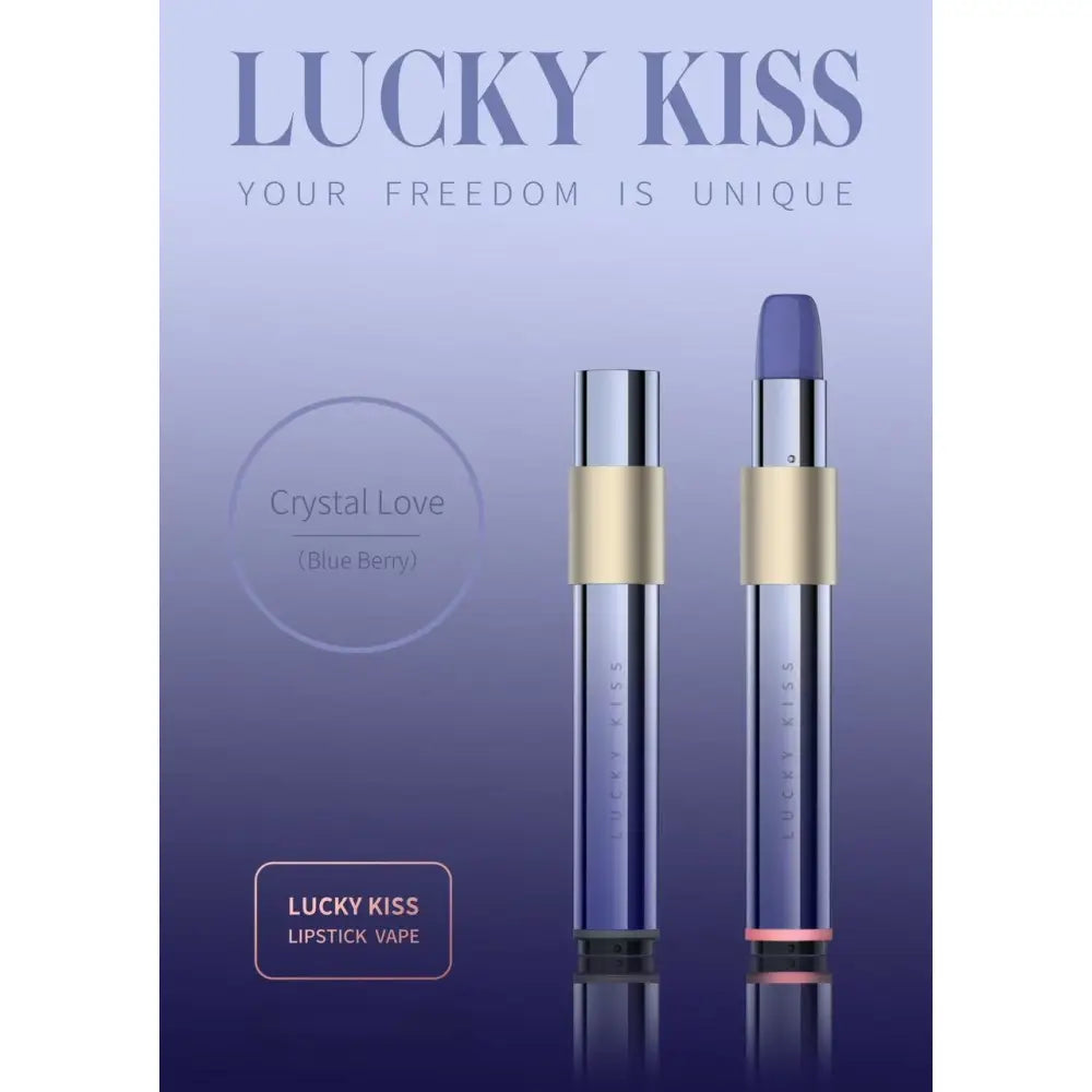 Lucky Kiss Lipstick Vape - Blue Berry - Disposable Vape - Vapes Uae