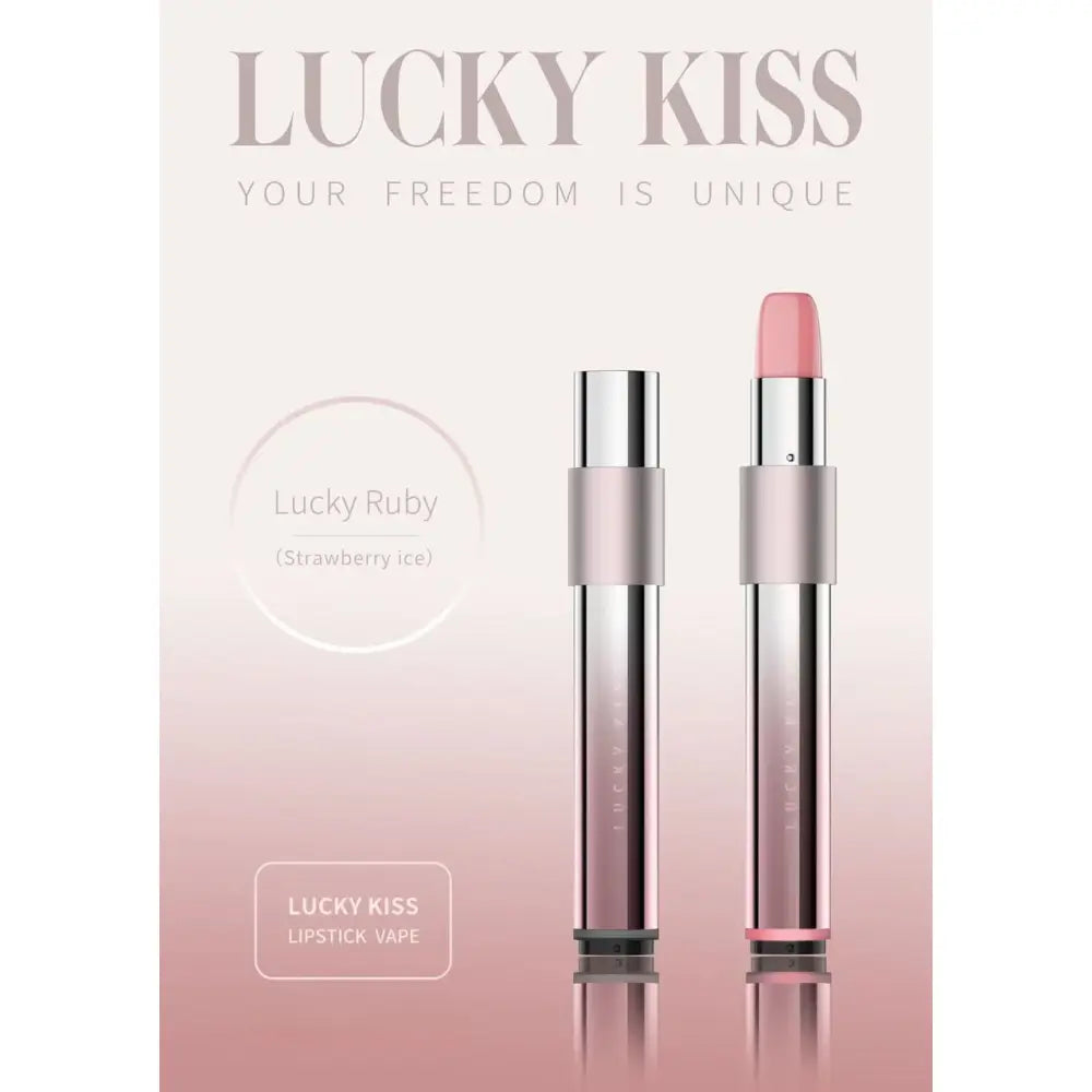 Lucky Kiss Lipstick Vape - Strawberry Ice - Disposable Vape - Vapes Uae