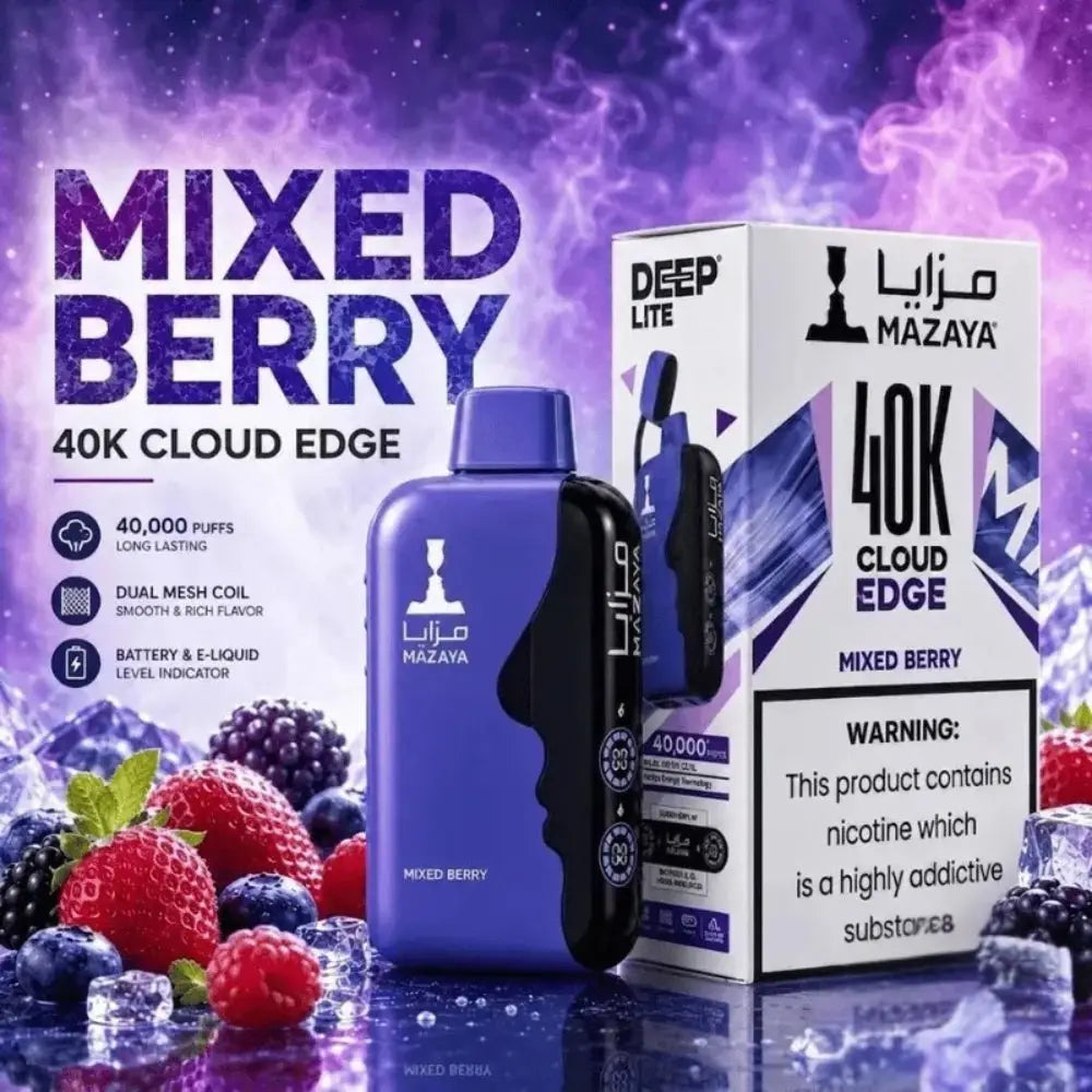 Mazaya Deep Lite Cloud Edge 40000 Puffs Disposable Vape - Mixed Berry - Disposable Vape - Vapes Uae