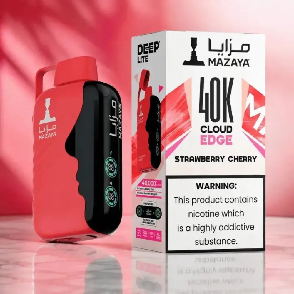 Mazaya Deep Lite Cloud Edge 40000 Puffs Disposable Vape - Strawberry Cherry - Disposable Vape - Vapes Uae