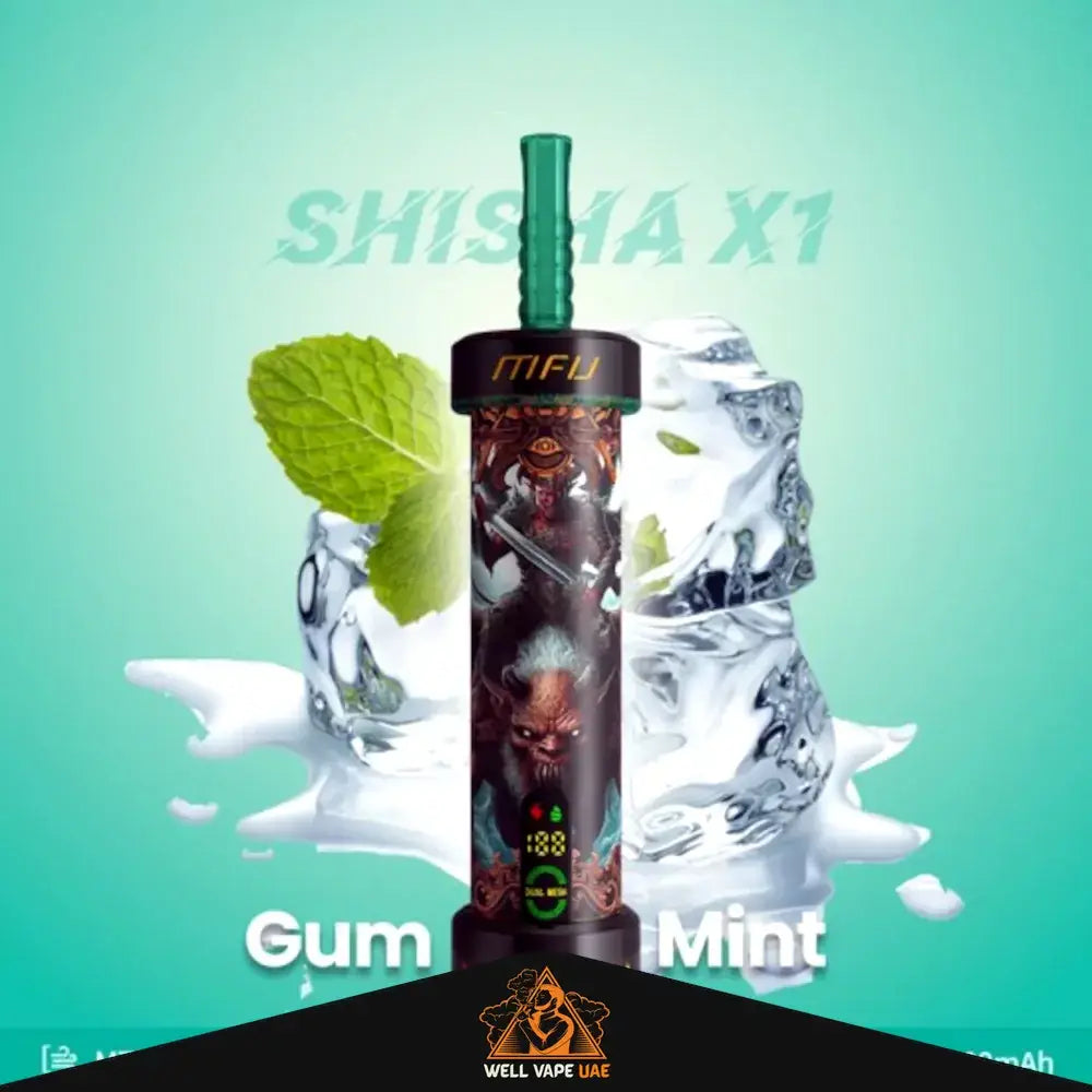 Mfu Shisha X1 40000 Puffs Disposable Vape - Gum Mint - Disposable Vape - Vapes Uae